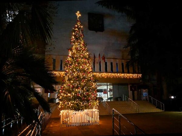 Праздничные световые арт-объекты украсили улицы Сочи
