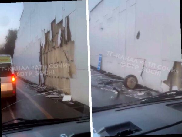 В Сочи автомобиль «Газель» повредил подпорную стену