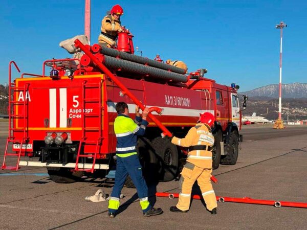 Учения аварийно-спасательных служб в аэропорту Сочи с 2 по 5 февраля